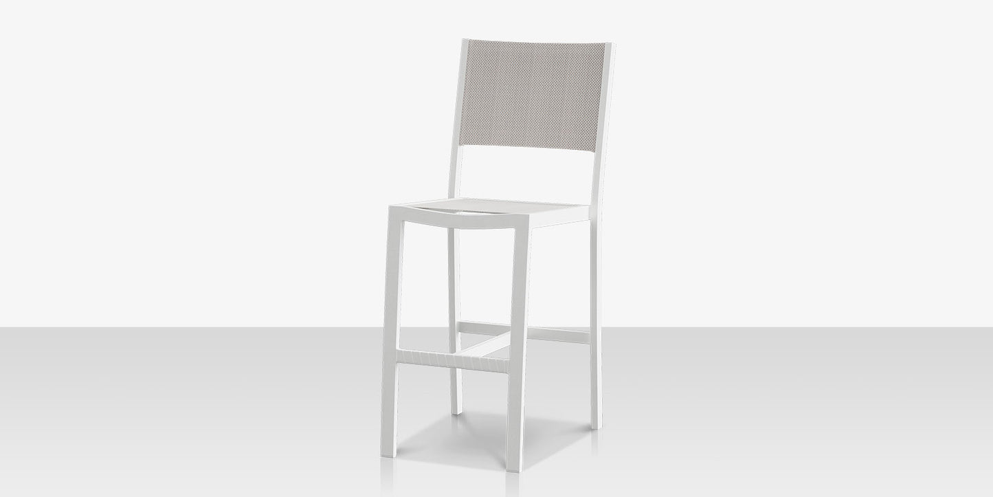 Fusion Bar Side Chair - Tex White - Cloud Duo Sling by DecoScape (3001-172)