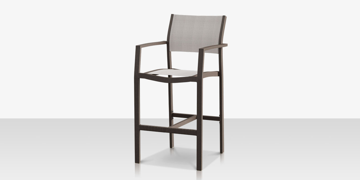 Fusion Bar Arm Chair - Tex Gray Frame / Cloud Duo Sling by DecoScape (3001-173)