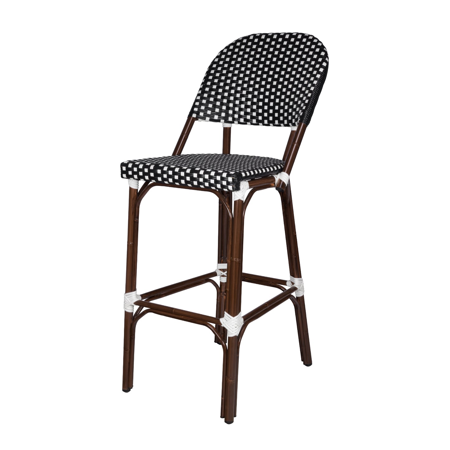 Paris Bar Side Chair - Black & White by DecoScape (2203-172)
