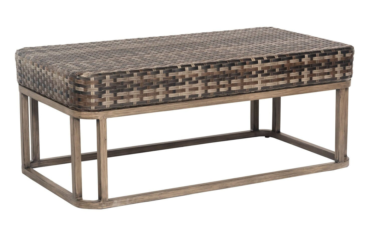 Woodard Reunion Wicker Sofa and Coffee Table Set Seating Woodard