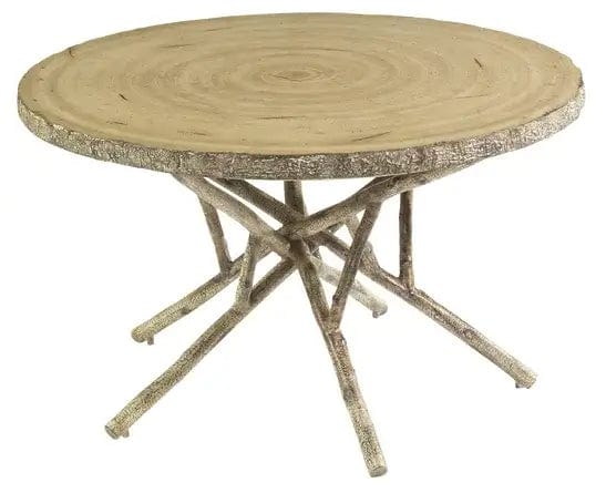 Woodard River Run 48" Round Birch Heartwood Dining Table S545702 Table Woodard