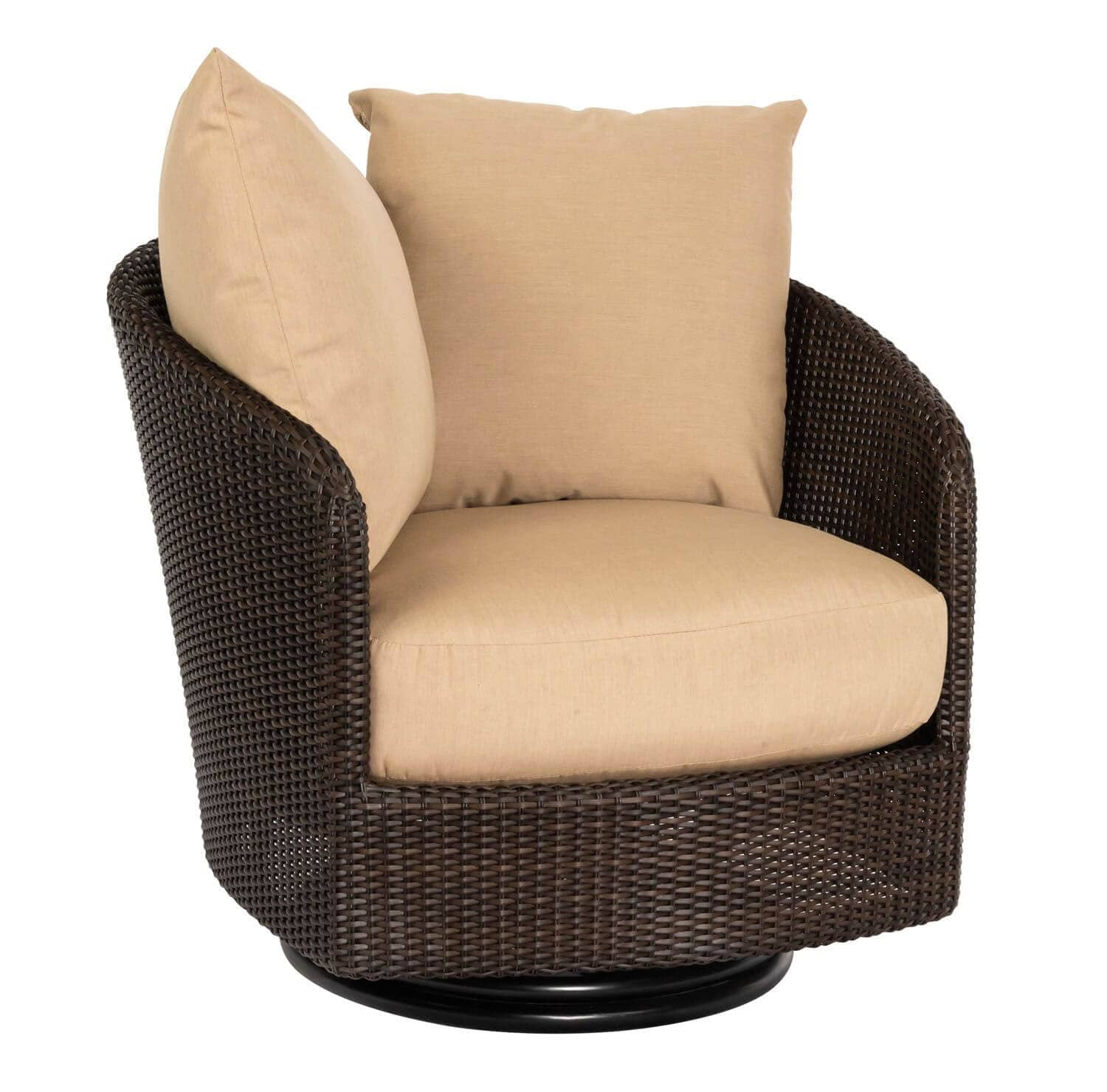 Woodard Saddleback Oasis Wicker Swivel Lounge Chair S507015 Seating Woodard