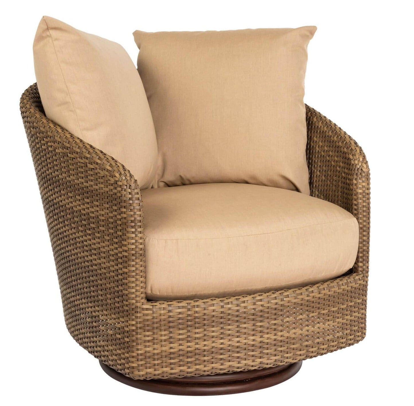 Woodard Saddleback Oasis Wicker Swivel Lounge Chair S507015 Seating Woodard