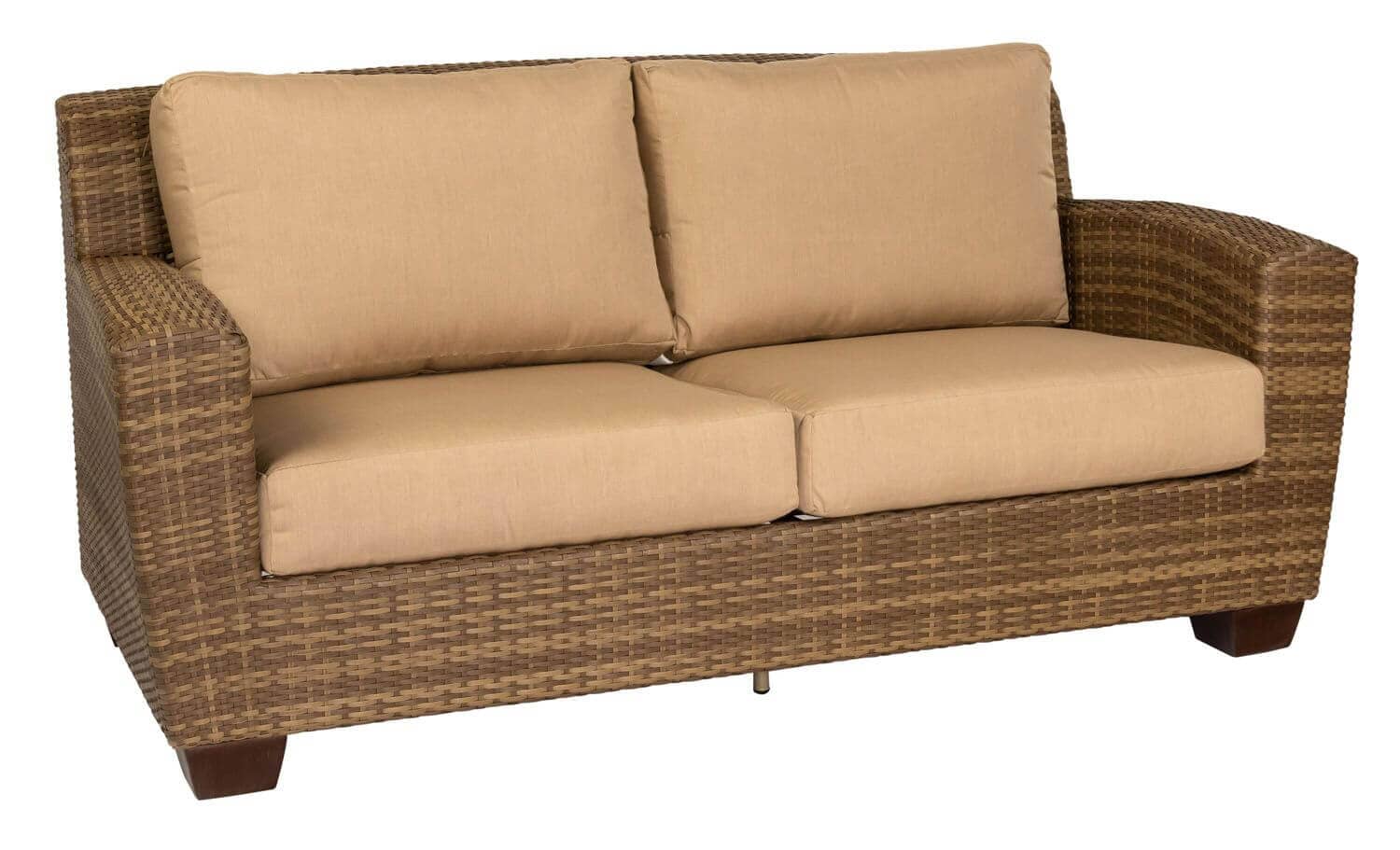 Woodard Saddleback Wicker Loveseat S523021 Seating Woodard