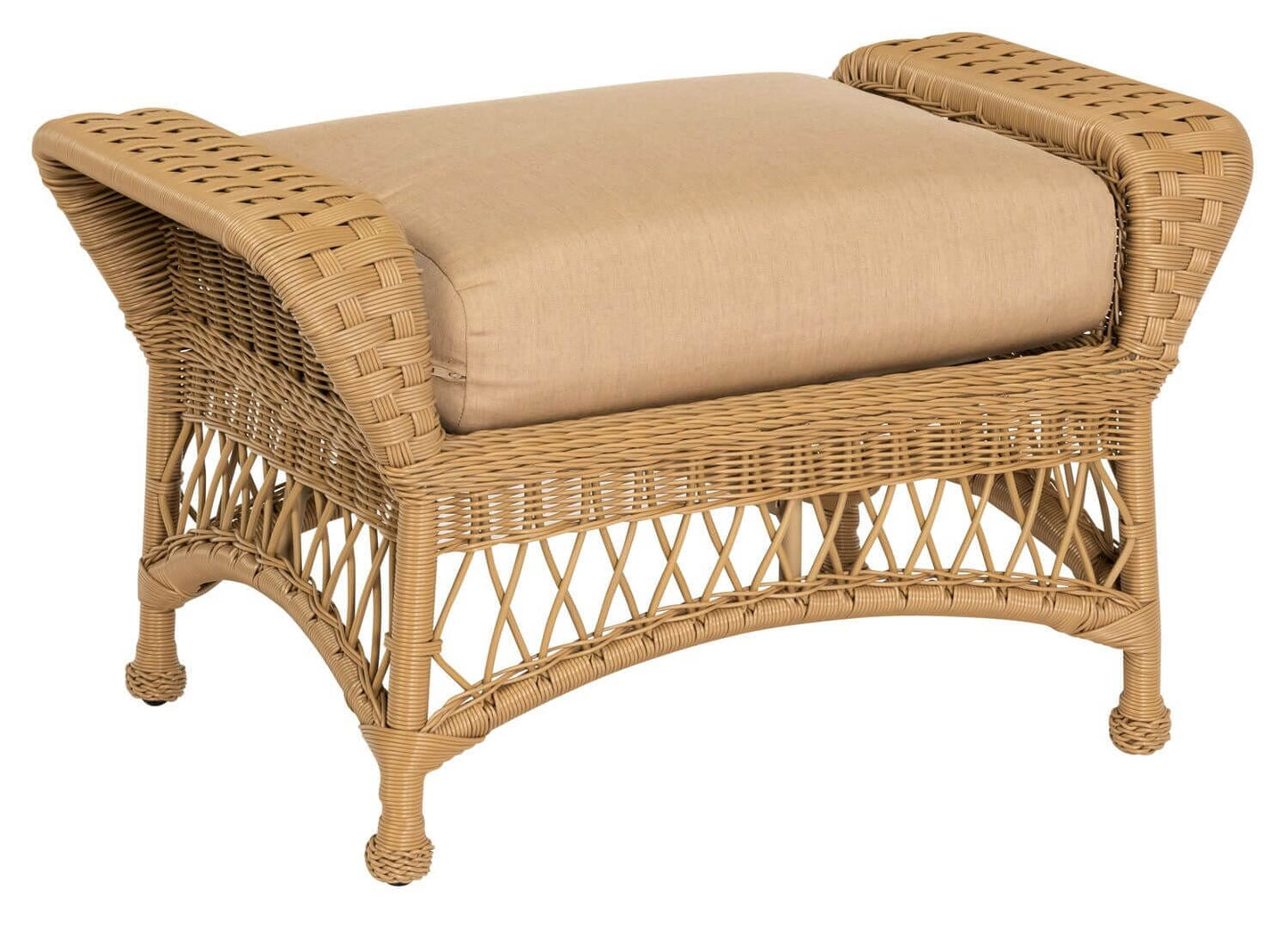Woodard Sommerwind Ottoman S596005 Seating Woodard