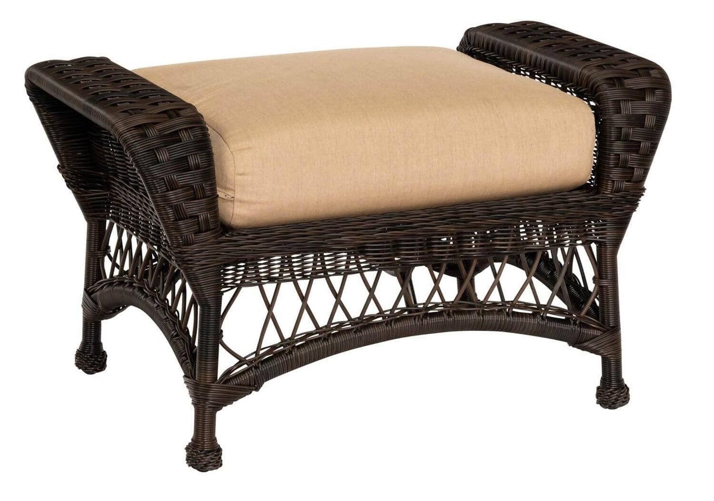 Woodard Sommerwind Ottoman S596005 Seating Woodard