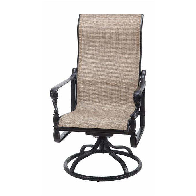 Gensun Grand Terrace Sling High Back Swivel Rocker 50340011 Seating Gensun