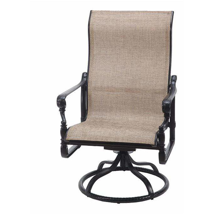 Gensun Grand Terrace Sling High Back Swivel Rocking Lounge Chair 50340024 Seating Gensun