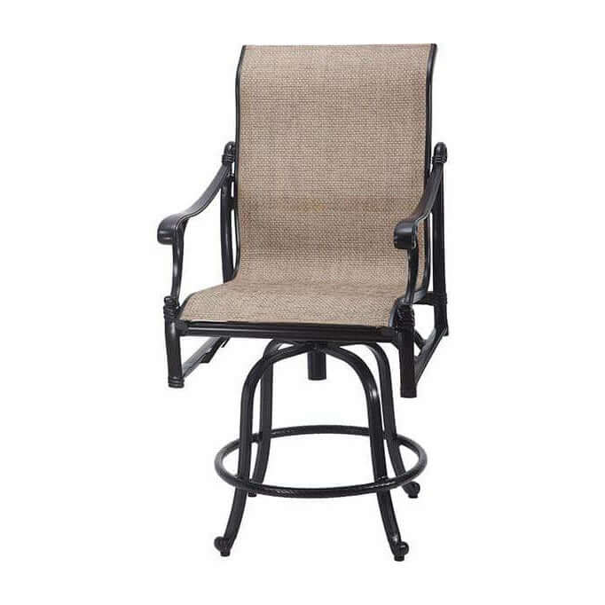Gensun Michigan Sling Swivel Balcony Stool 50140006 Seating Gensun