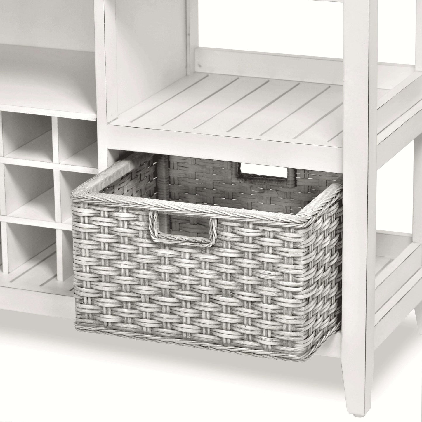 Sea Winds Trading Captiva Island Sideboard with Wine Rack with 2 Baskets B86327 Indoor Sea Winds Trading Co