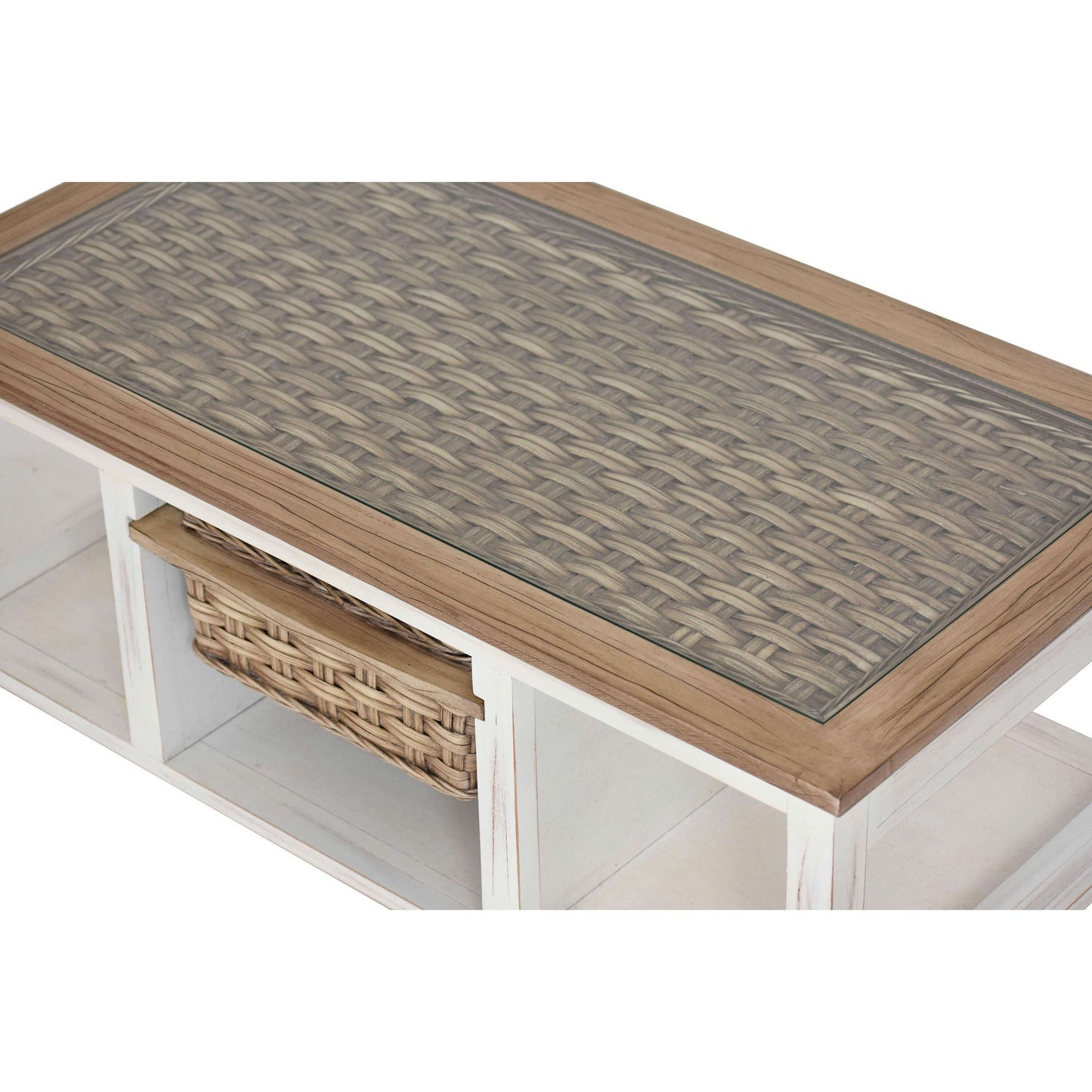 Sea Winds Trading Island Breeze 1-Basket Coffee Table B59102 Indoor Sea Winds Trading Co