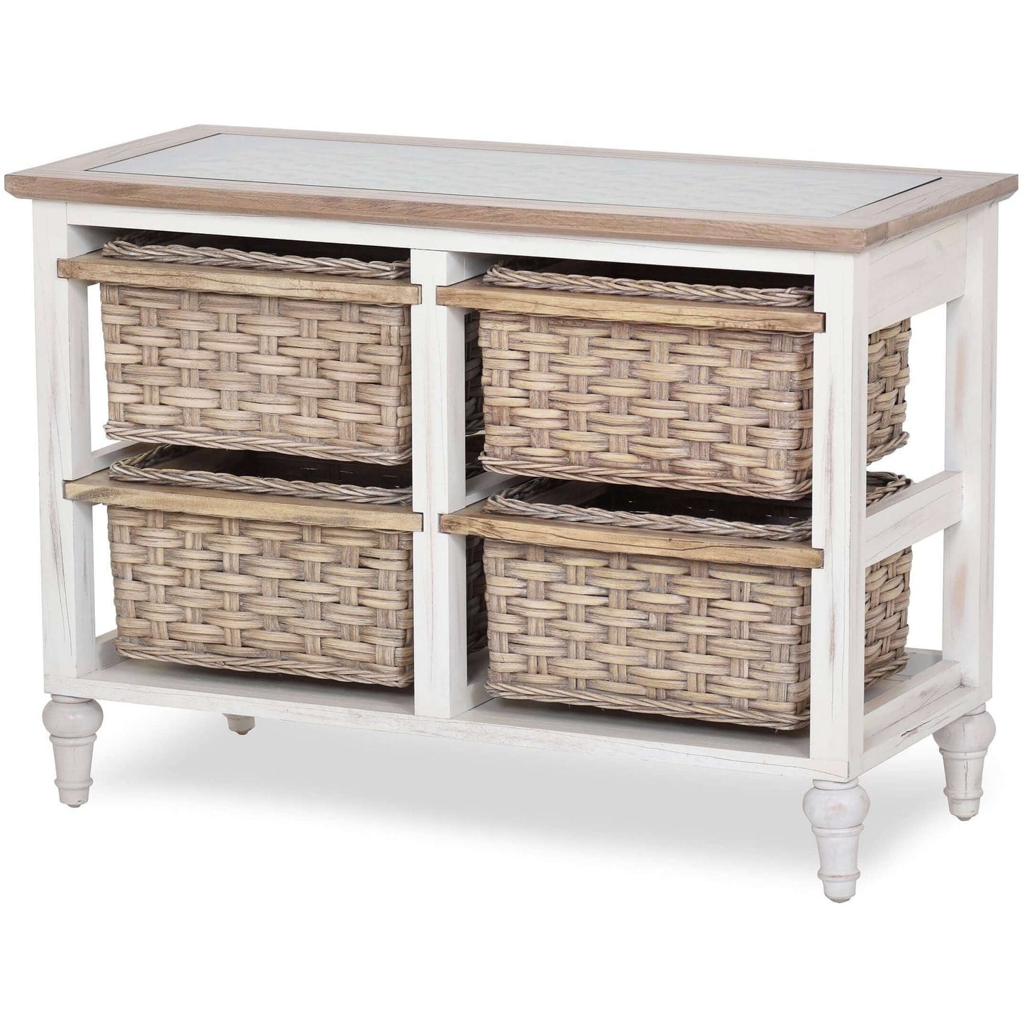 Sea Winds Trading Island Breeze 4-Basket Horizontal Storage Cabinet B59107