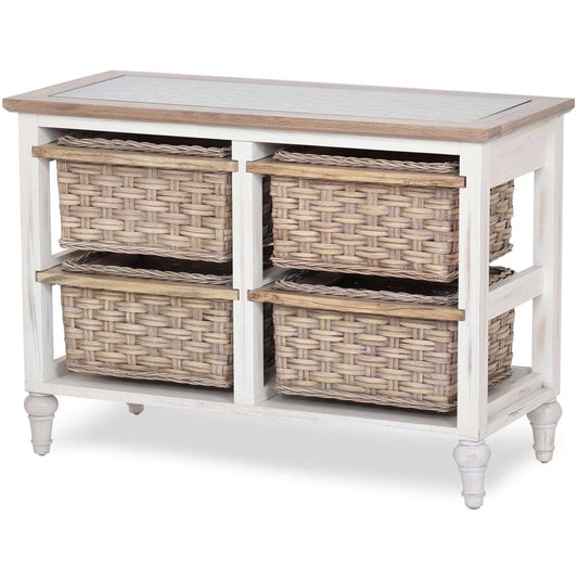 Sea Winds Trading Island Breeze 4-Basket Horizontal Storage Cabinet B59107
