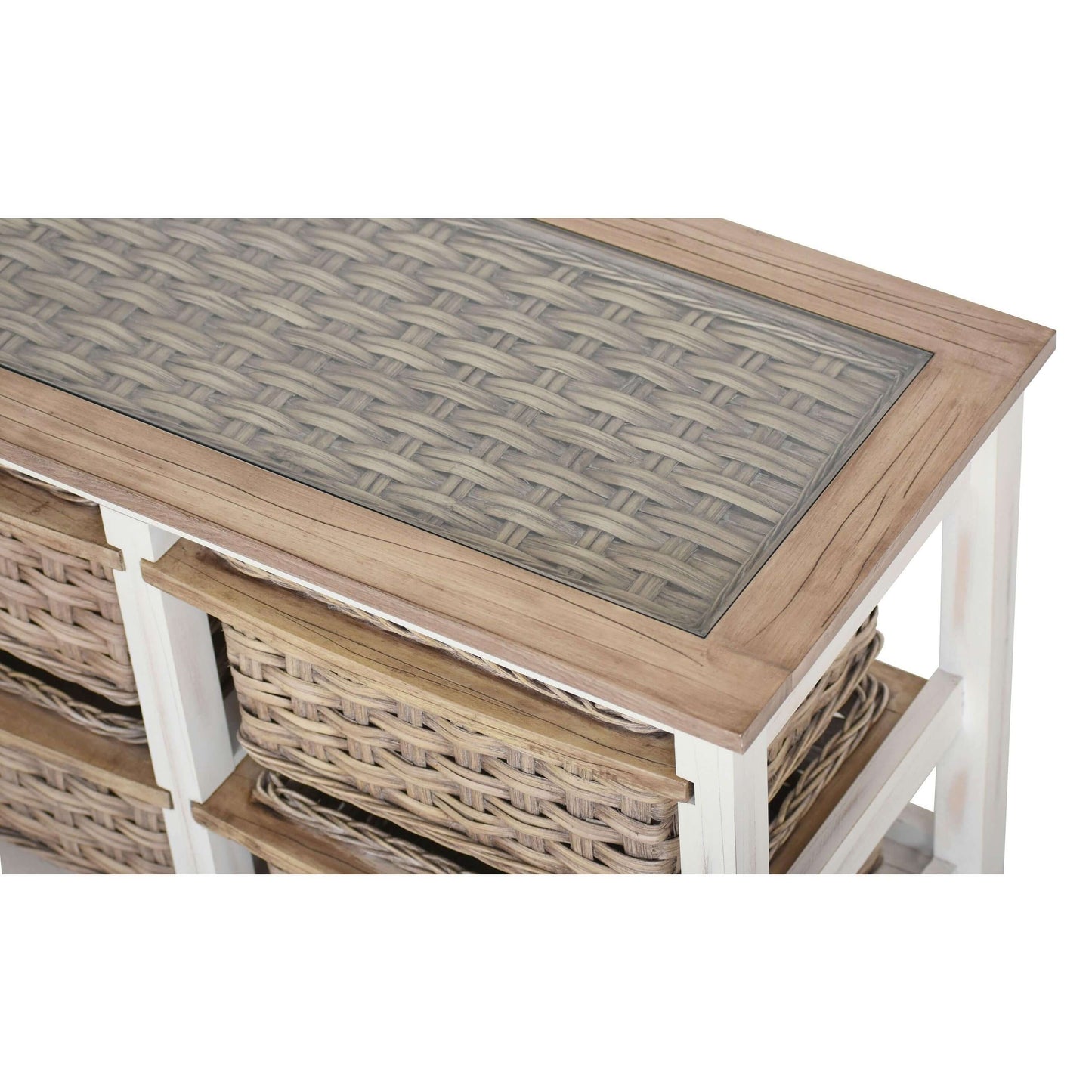 Sea Winds Trading Island Breeze 4-Basket Horizontal Storage Cabinet B59107