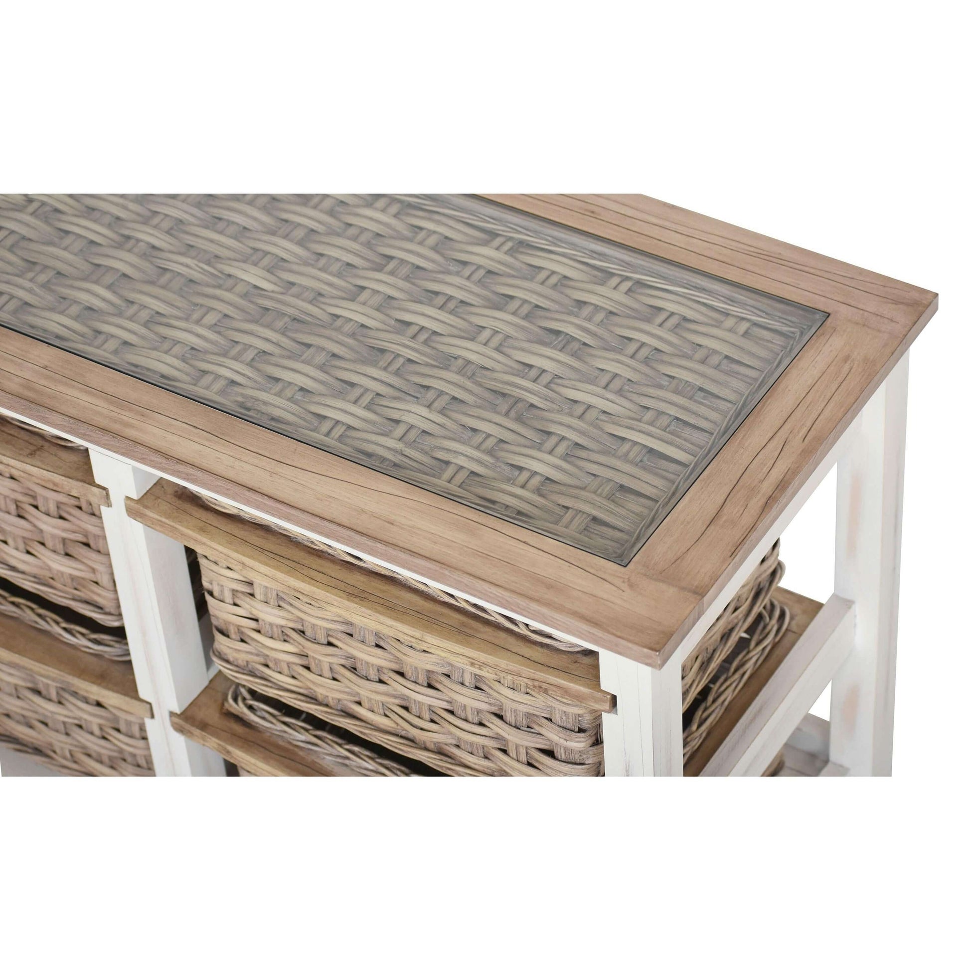 Sea Winds Trading Island Breeze 4-Basket Horizontal Storage Cabinet B59107