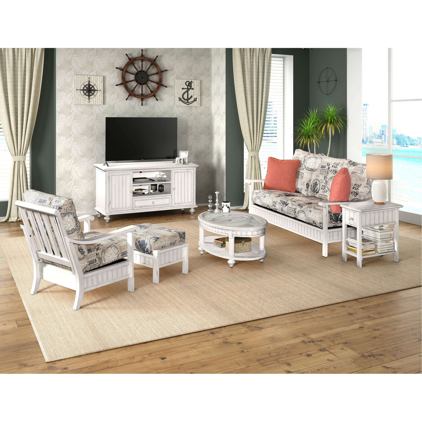 Sea Winds Trading Monaco Round End Table B81802 Indoor Sea Winds Trading Co