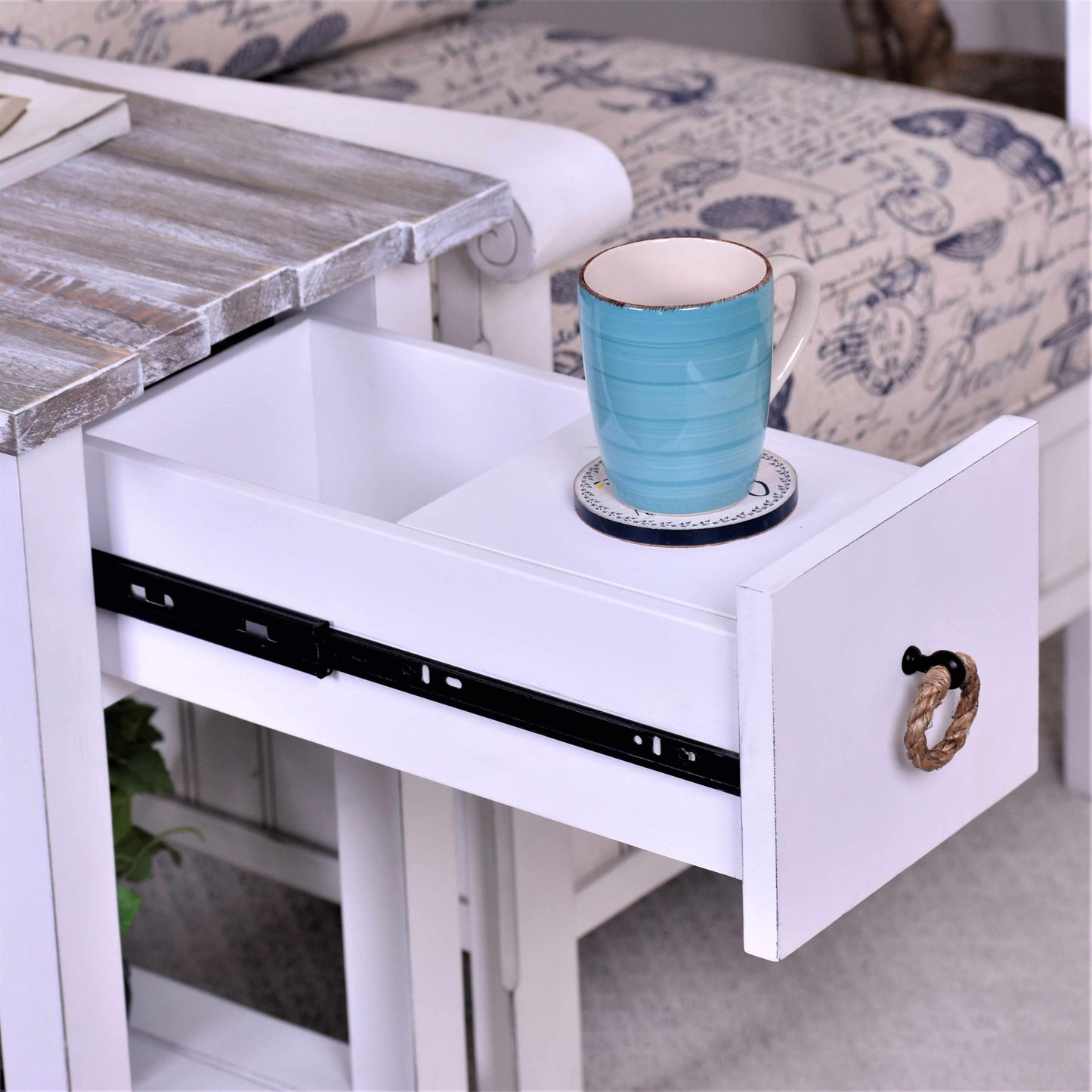 Sea Winds Trading Picket Fence Chairside Table B78205 Indoor Sea Winds Trading Co