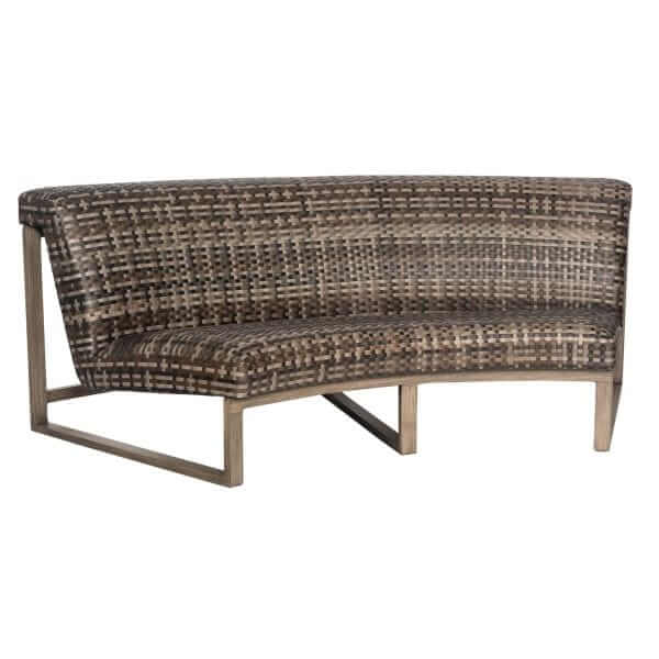 Woodard Reunion Wicker Curved Sofa S648061 Seating Woodard