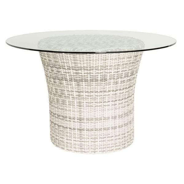 Woodard Sonoma 48" Round Dining Base with Glass Top S561601 Seating Woodard