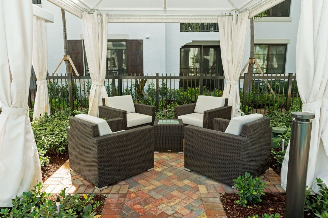 Arranging Wicker Furniture on a Patio