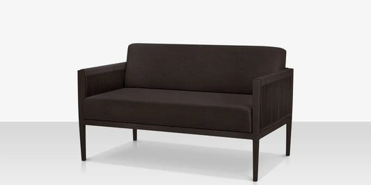 Skye Loveseat - Tex Black Frame with Black Durarope by DecoScape