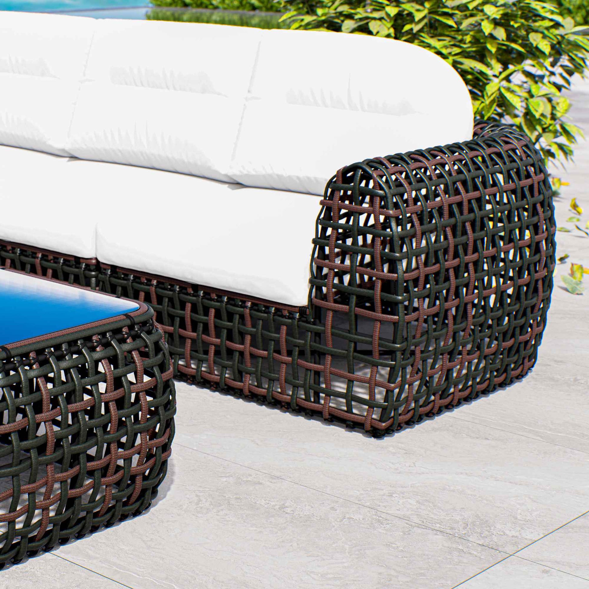 Dynasty 10-Piece Sectional Set with Sunbrella Cushions