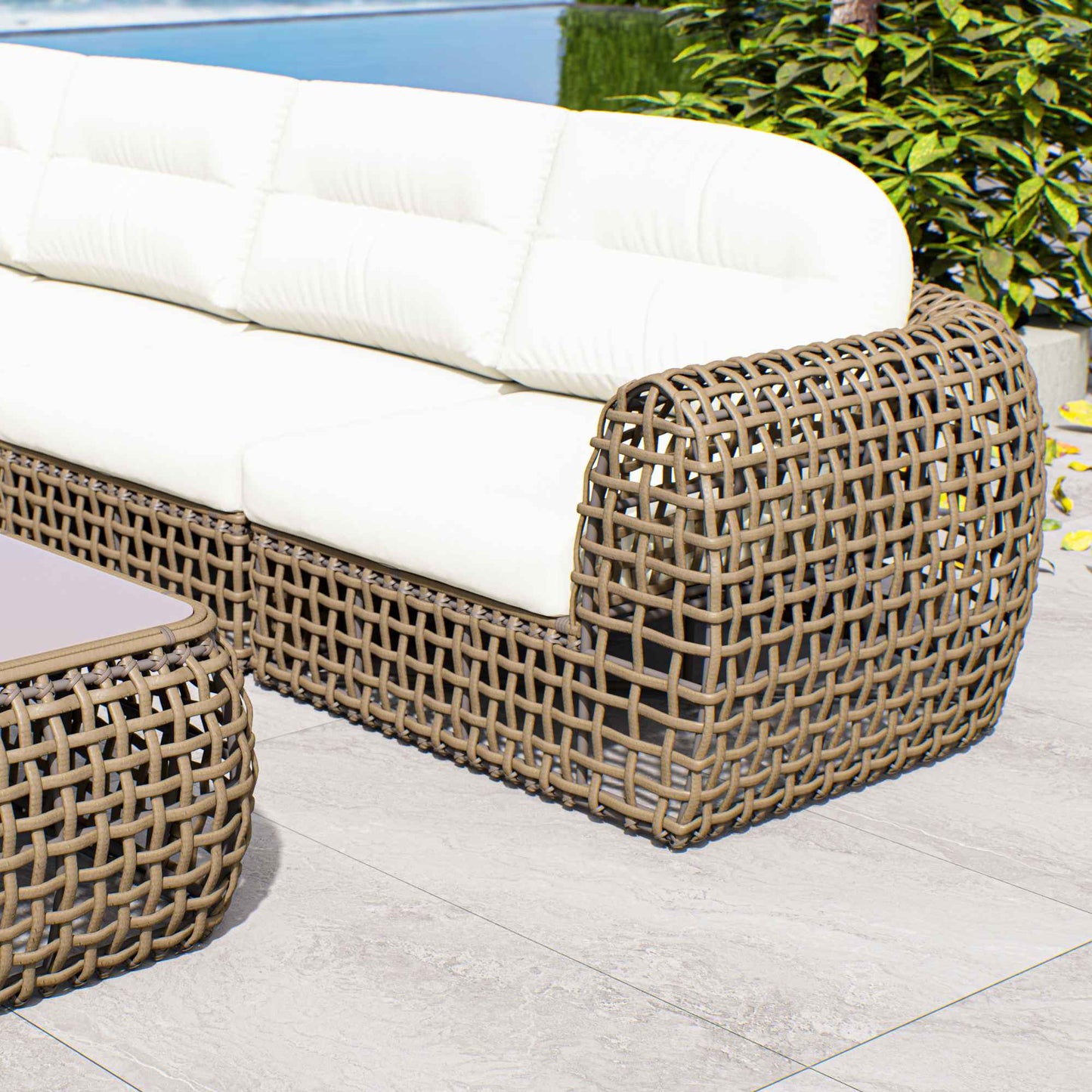 Dynasty 10-Piece Sectional Set with Sunbrella Cushions