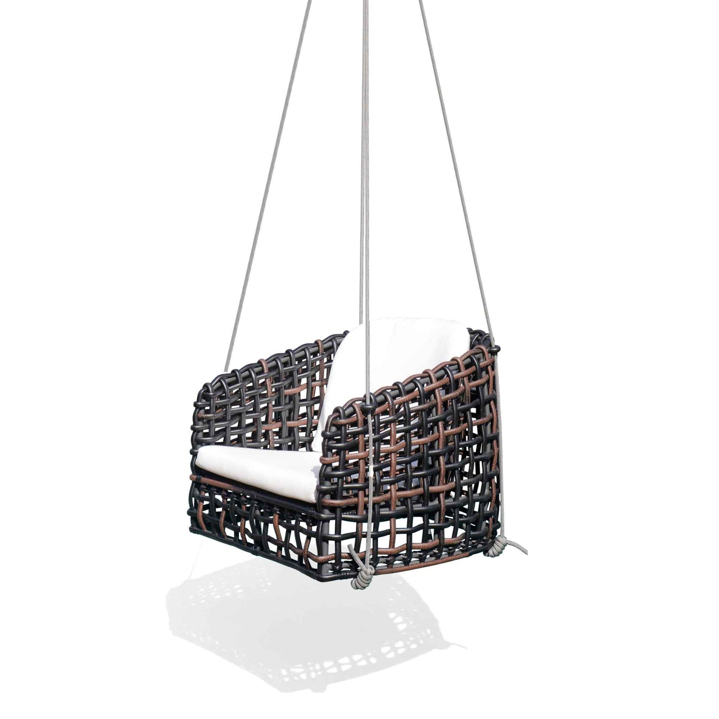 Horizon 8FT Pergola with Lamp, Dynasty Hanging Chairs & Aluminum Table