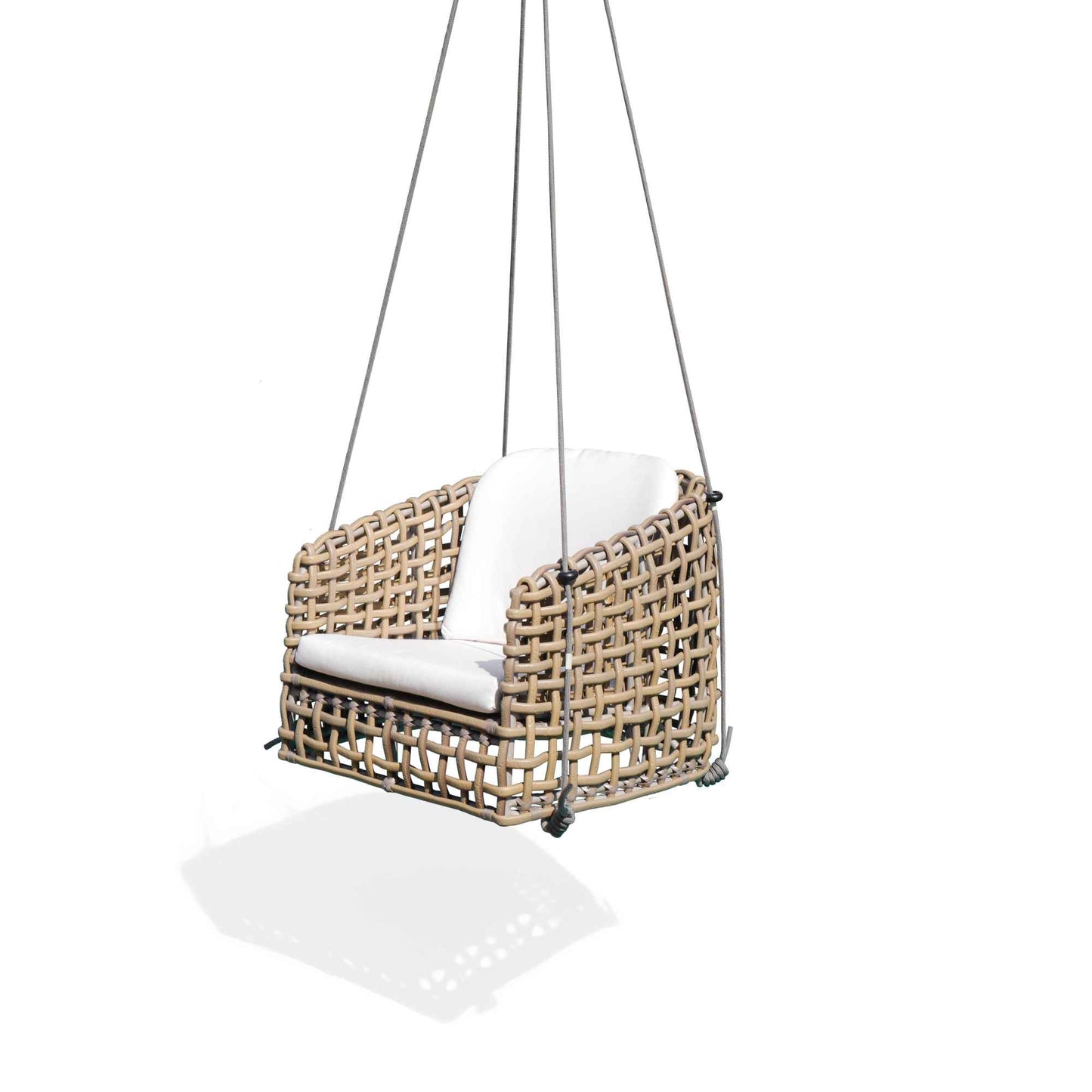 Horizon 8FT Pergola with Lamp, Dynasty Hanging Chairs & Aluminum Table