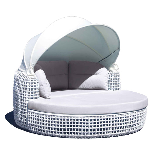 Dynasty Daybed with Canopy and Sunbrella Cushions