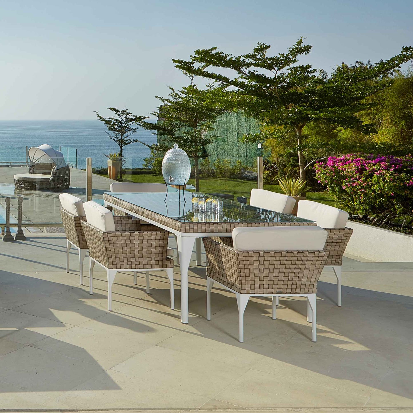 Brafta 7-Piece Dining Set with Sunbrella Cushions