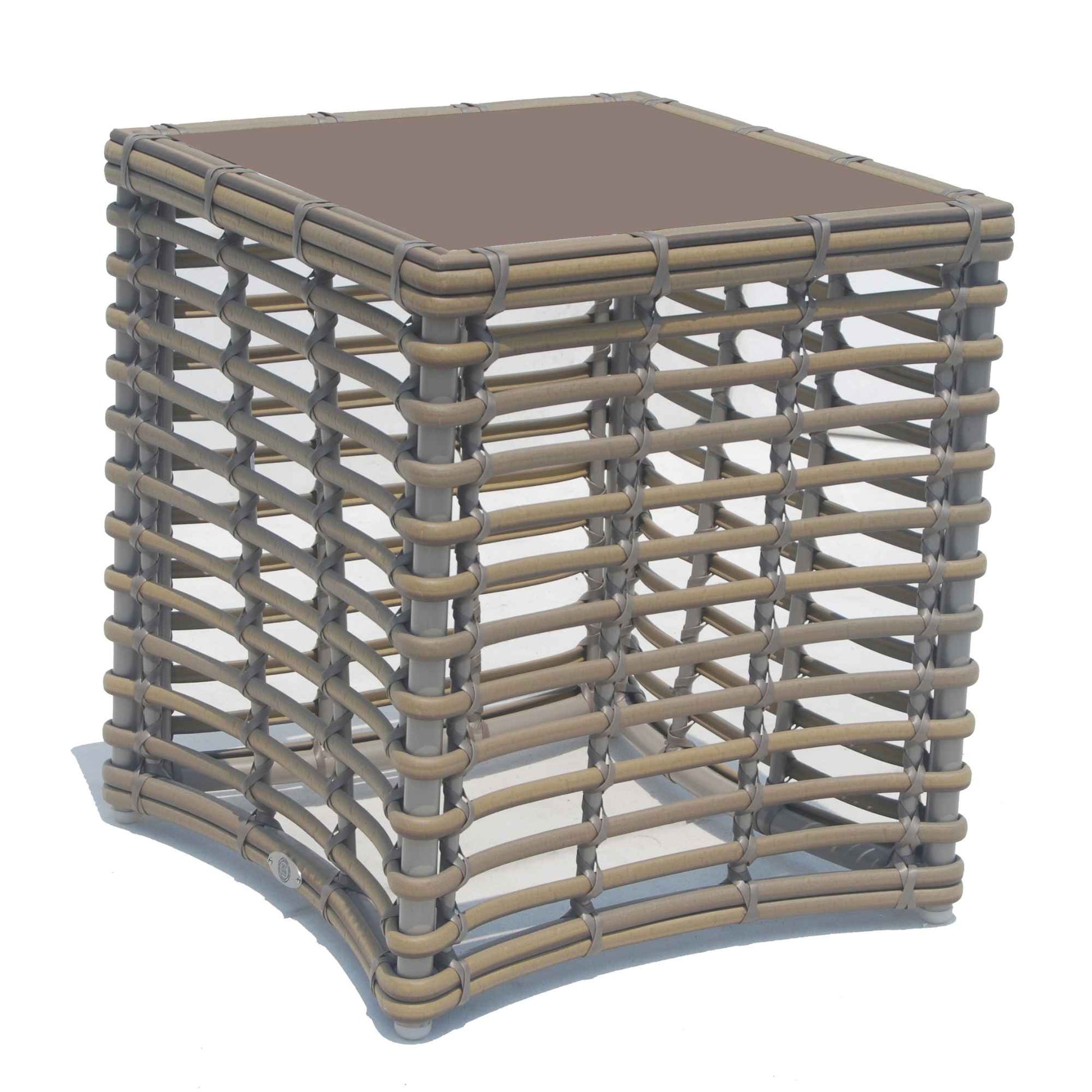 Ruby End Table with Glass