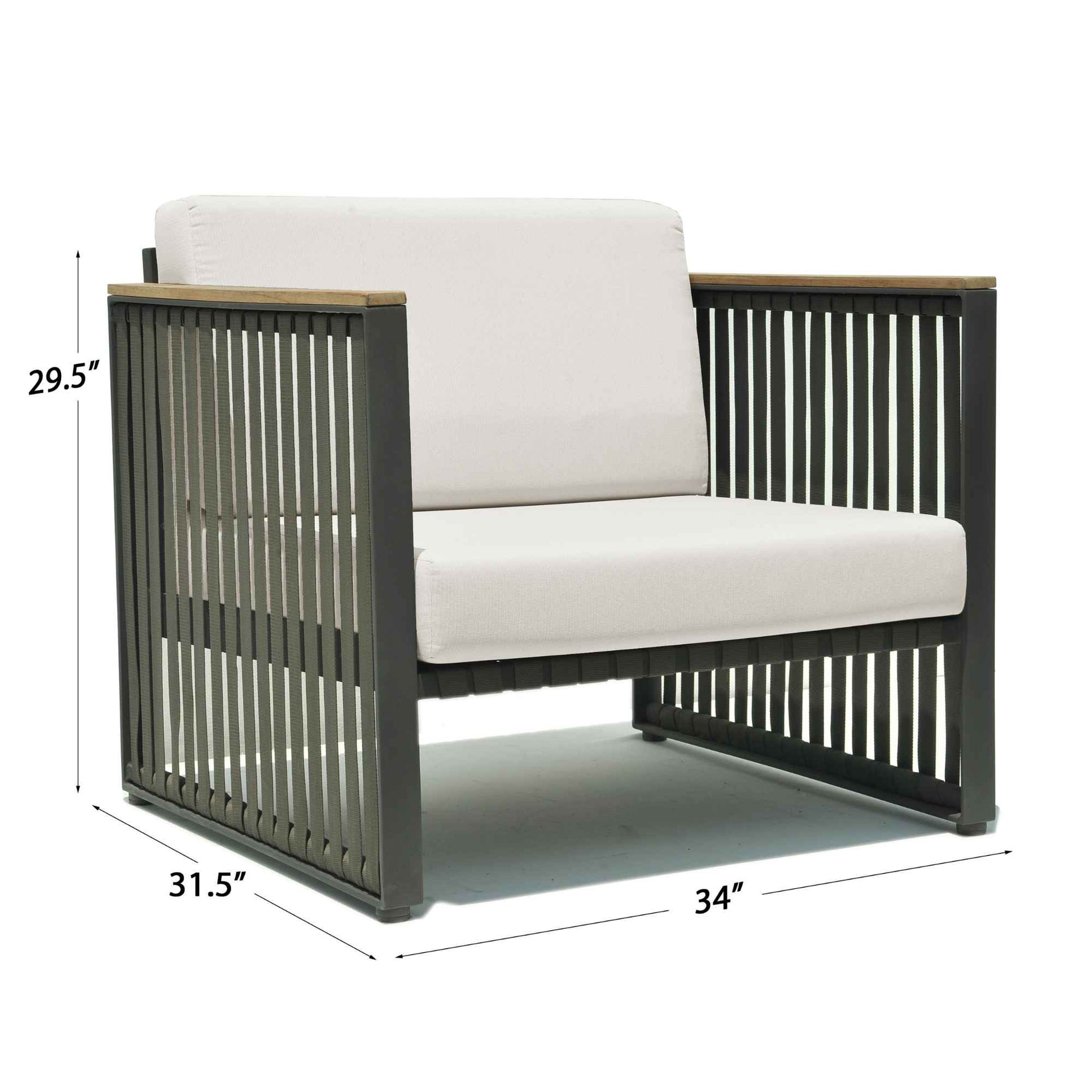 Horizon Armchair with Sunbrella Cushion
