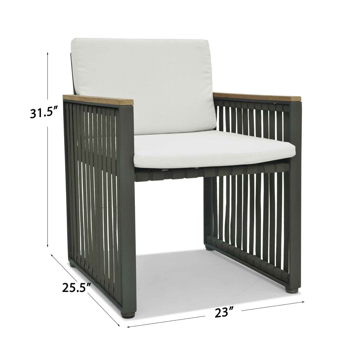 Horizon 5-Piece Dining Set with Sunbrella Cushions
