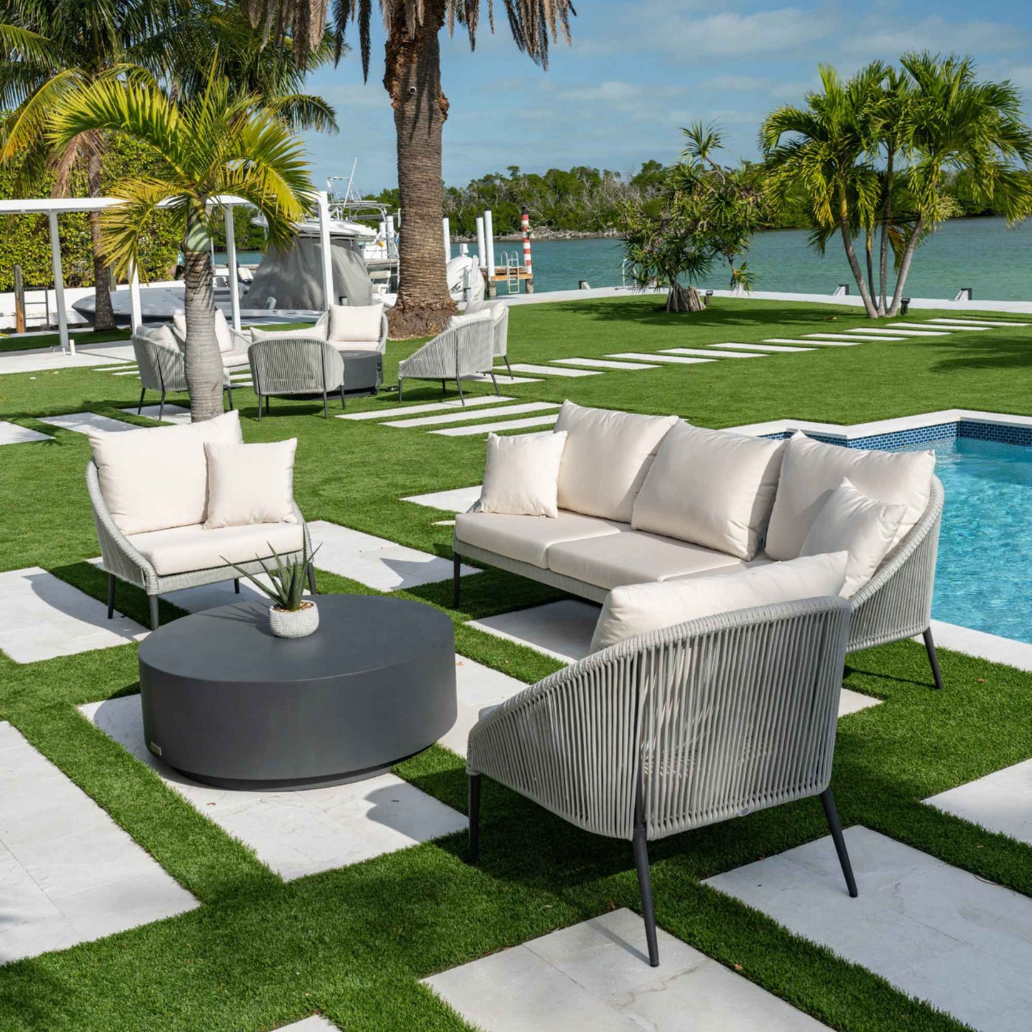 Rodona Sofa with Sunbrella Cushion