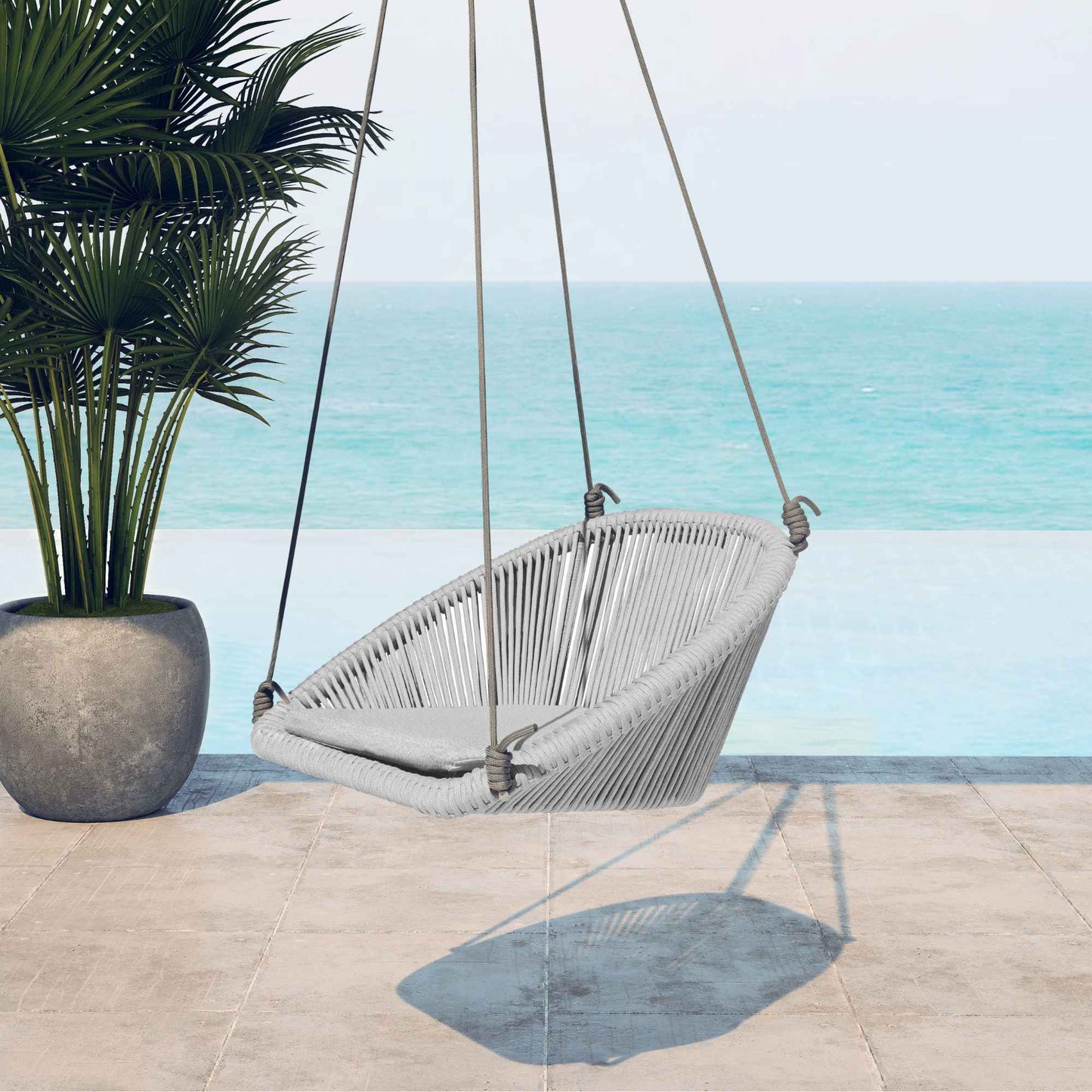 Rodona Hanging Dining Chair with Sunbrella Cushion