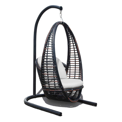 Heri Hanging Chair with Frame and Sunbrella Cushions