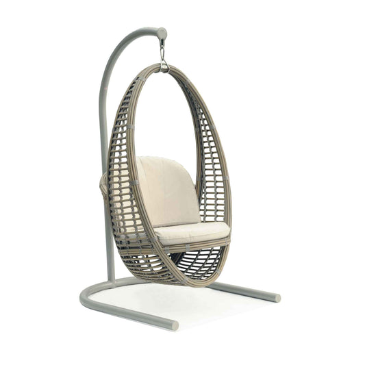 Heri Hanging Chair with Frame and Sunbrella Cushions