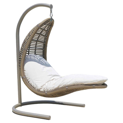 Drone Hanging Chair with Frame and Sunbrella Cushions