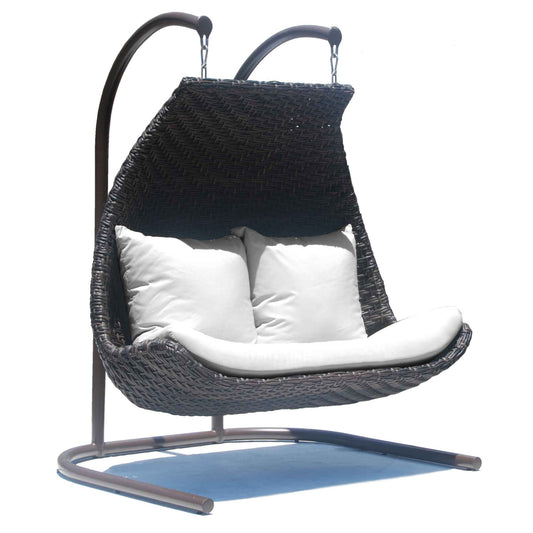 Celeste Double Hanging Chair with Frame and Sunbrella Cushions