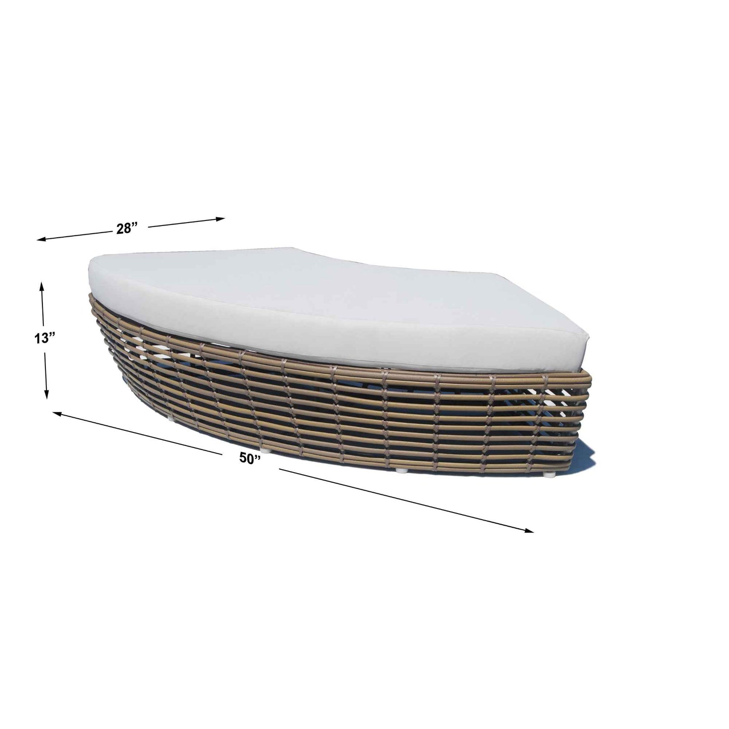 Halo Bench with Sunbrella Cushions