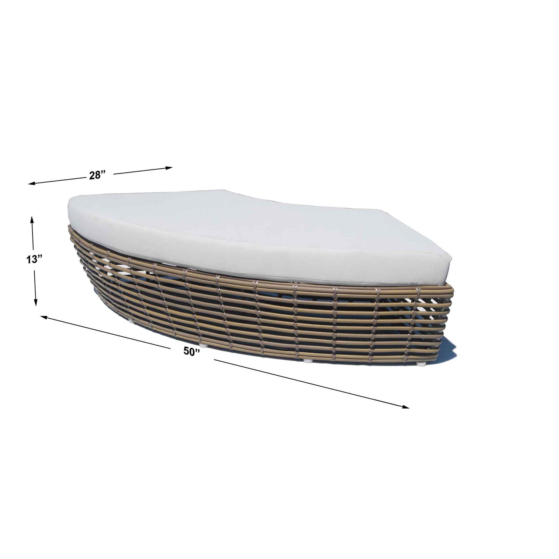 Halo Bench with Sunbrella Cushions