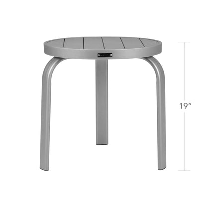 Atlantic Side Table (Round with Slatted Top) by DecoScape (3005-323)