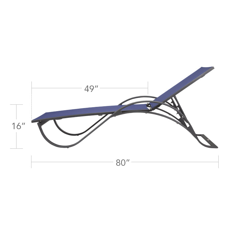Atlantic Sled Chaise With Arms by DecoScape (3005-104)