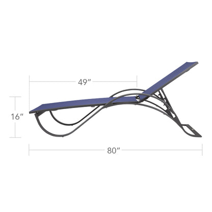 Atlantic Sled Chaise With Arms by DecoScape (3005-104)