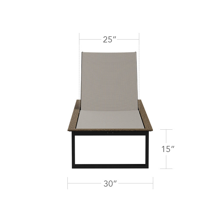 Bosca Armless Chaise by DecoScape (7007-134)