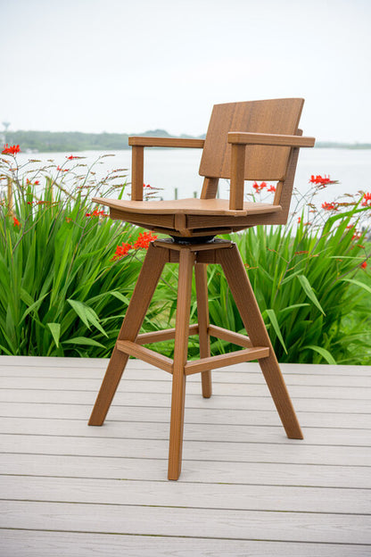 SYM Swivel Bar Arm Chair by Seaside Casual (362)