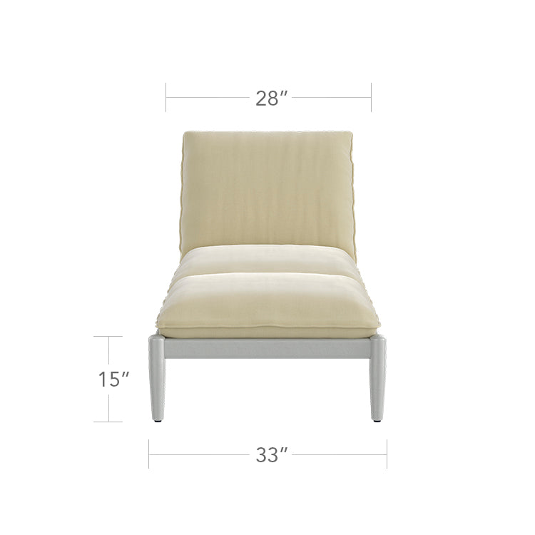 Danish Armless Chaise - Slatted by DecoScape