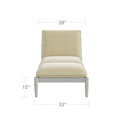 Danish Armless Chaise - Slatted by DecoScape