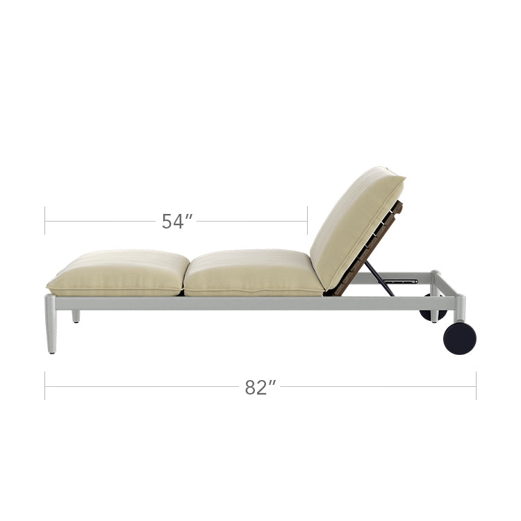Danish Armless Chaise - Slatted by DecoScape